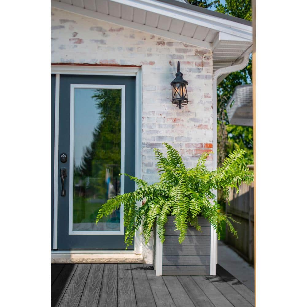 Urbana 22" Slate Gray Vinyl Cube Planter