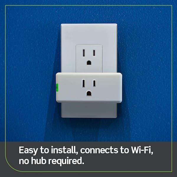 Decora Smart Wi-Fi Mini Plug-In Single Outlet (2nd Gen), Works Google, Alexa, HomeKit, No Hub Required D215P-1RW