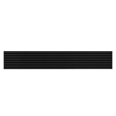 Black 0.83 in. x 1.97 ft. x 3.94 ft. Half Round Slat Acoustic Wall Panels Decorative Wall Paneling (4 Piece/31 sq. ft. )