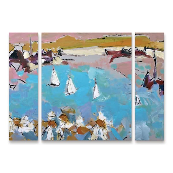 Trademark Fine Art Per Anders Daisies and Sails 3-Piece Panel Set Unframed Photography Wall Art 30 in. x 41 in