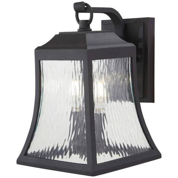 Minka Lavery Cassidy Park 2-Light Black Outdoor Wall Lantern Sconce