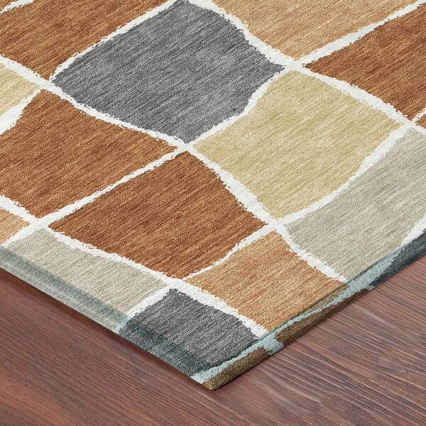 Chantille Machine Washable Indoor/Outdoor Abstract ACN2843 Paprika 10 ft. x 14 ft. Area Rug