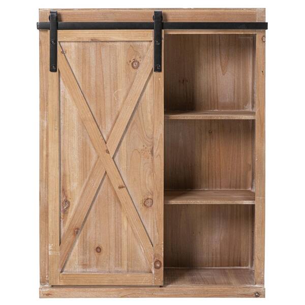 Shop Zentra Oak Brown Finished Wood 2-Door Storage Cabinet with Glass Doors, Buffets & Cabinets