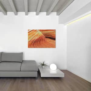 32 in. x 48 in. "Painted Rock" Frameless Free Floating Tempered Glass Panel Graphic Wall Art