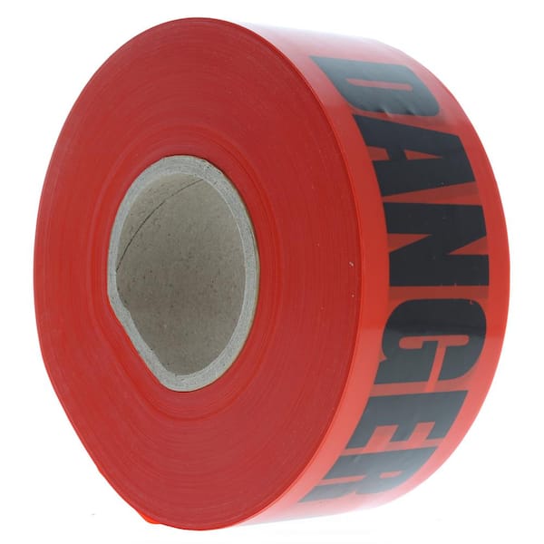 Cordova T30211 Bulk Pack 3.0-MIL Red Danger Barricade Tape, Measures 3 in. x 1000 ft. Each Roll, 12-Pack