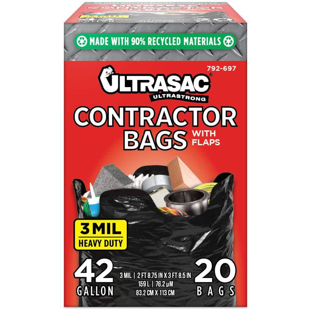 Unitex Heavy Duty Contractor Debris Bags, 42 gallon
