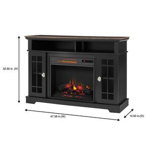 Canteridge 47 in. Media Console Electric Fireplace for TVs up to 55 in. in Black
