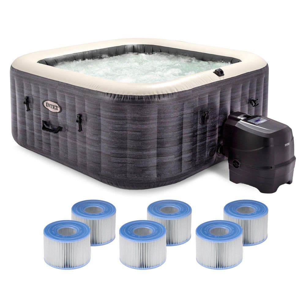120-Volt PureSpa Plus 4-Person 140 Jet Inflatable Square Spa with Type S1 Filter Cartridges (6-Pack)