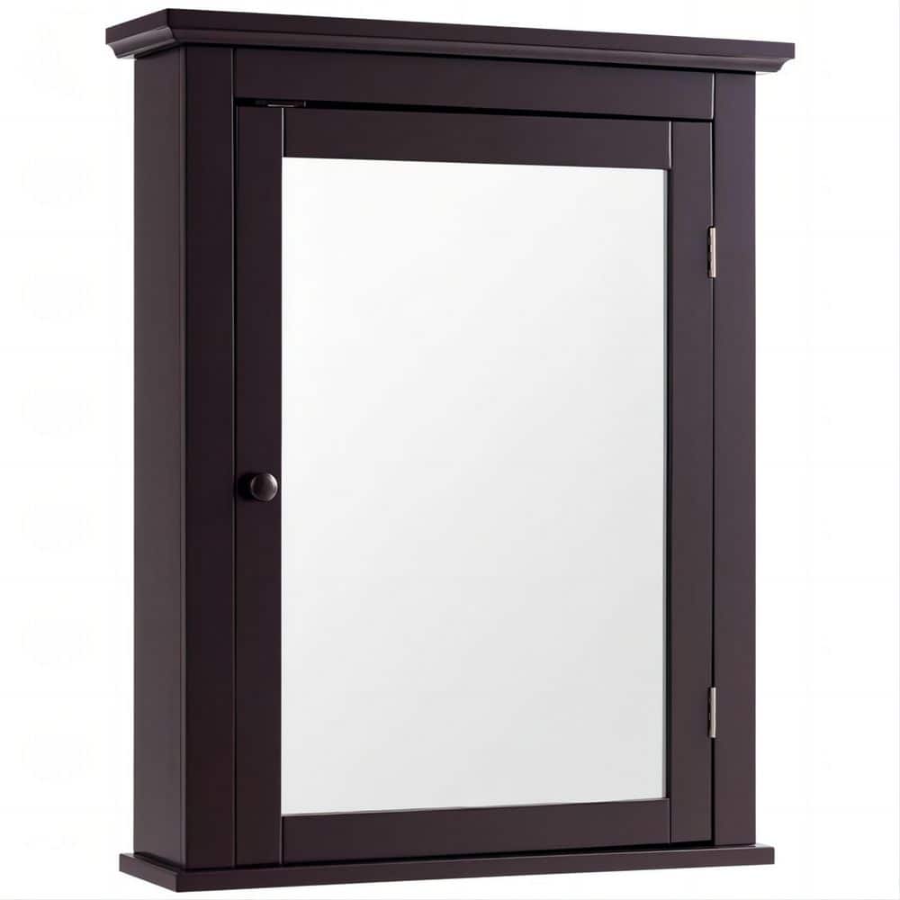 22 in. W x 27 in. H Rectangular Wall Mount MDF Medicine Cabinet with Mirror
