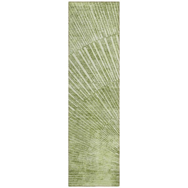 Sage 2 ft. x 8 ft. Woven Abstract Runner Indoor/Outdoor Area Rug