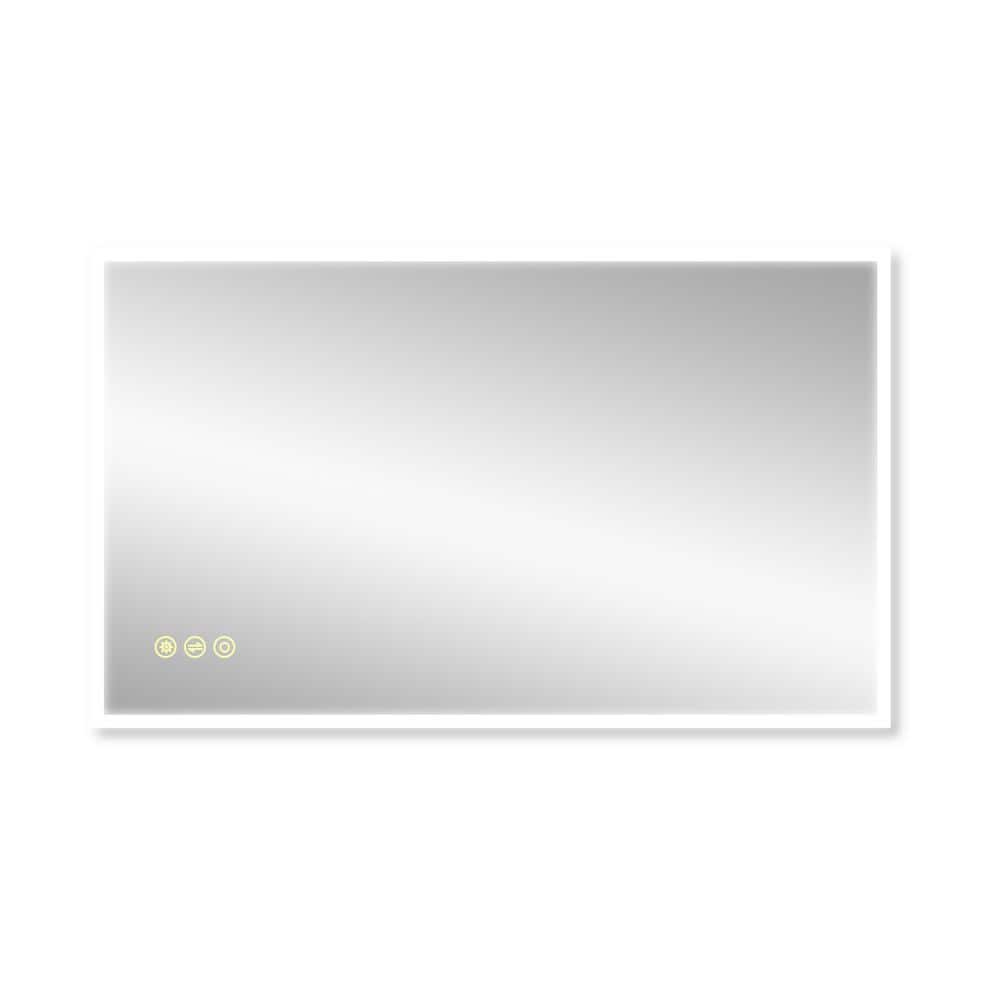 60 in. W x 36 in. H Rectangular Frameless Anti-Fog Wall Mounted LED Light Bathroom Vanity Mirror in Silver price history on PriceWatchPro