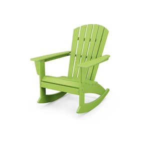 Grant Park Plastic Patio Outdoor Rocking Green Adirondack Chair