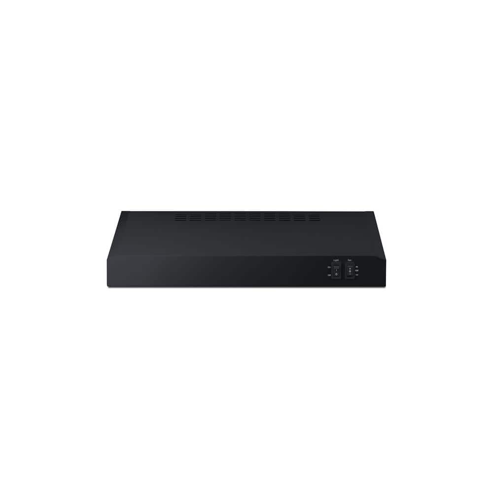 Summit 20" Black Stainless Steel Convertible Under Cabinet Range Hood
