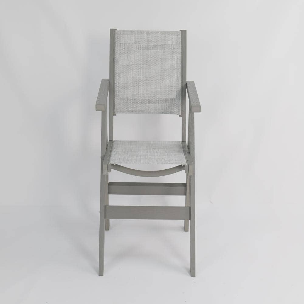 2-Piece Light Grey HIPS Outdoor Dining Chair Set with Woven Textilene Seat and Back (33.5 in. H) price history on PriceWatchPro