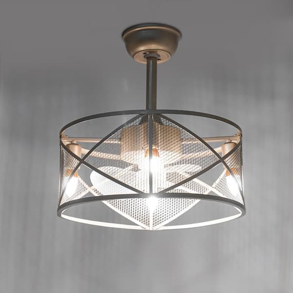OUKANING 18 in. Indoor Champagne-Gold Modern 6-Speed Ceiling Fan