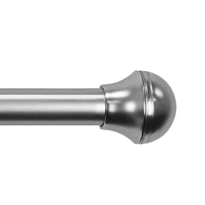 66 in. - 120 in. Telescoping 3/4 in. Single Curtain Rod in Tubal Satin Nickel