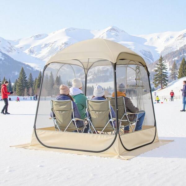 SKONYON Clear Bubble Pop-Up Sports Tent for 2–4 Persons, 63 in. x