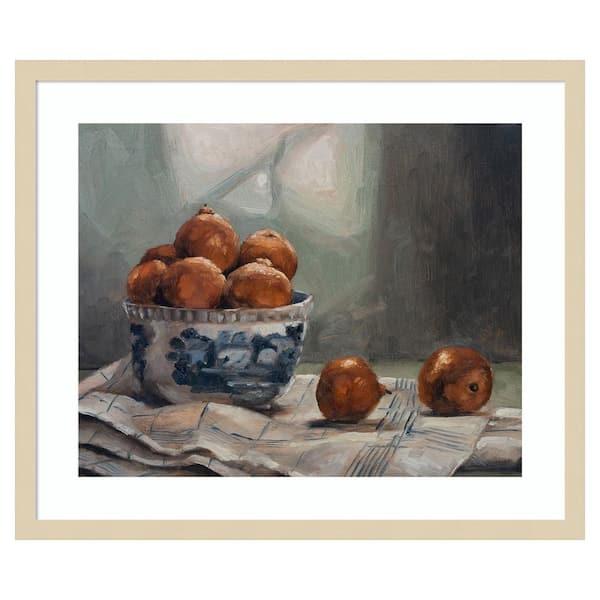 Amanti Art A Dish of Fruit IV by Marian Parsons 25 in. W x 21 in. H. Wood Framed Wall Art Print Framed in Brown