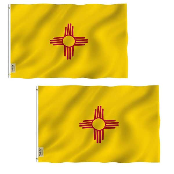 Fly Breeze 3 ft. x 5 ft. New Mexico State Flag-New Mexico NM Flags Polyester (2-Pack)