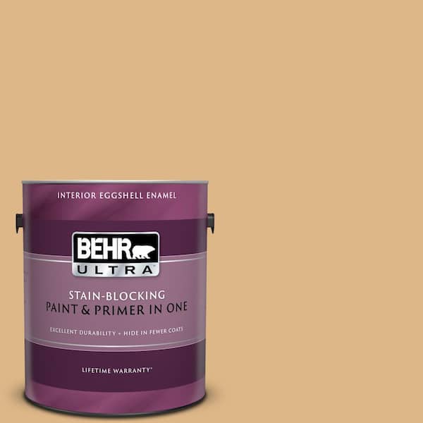 BEHR ULTRA 1 gal. #UL150-4 Fortune Cookie Eggshell Enamel Interior Paint and Primer in One