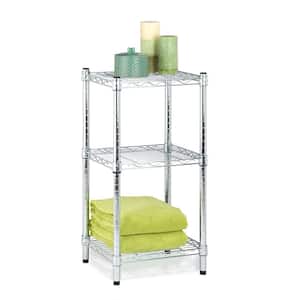 Chrome 3-Tier Metal Wire Shelving Unit (15 in. W x 30 in. H x 14 in. D)