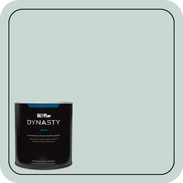 BEHR DYNASTY 1 qt. #480E-2 Tide Pools Satin Enamel Interior Stain-Blocking Paint & Primer
