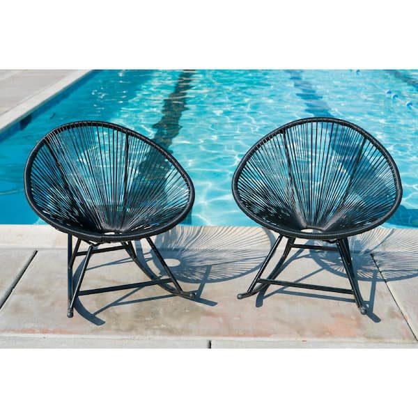 black rattan indoor chair