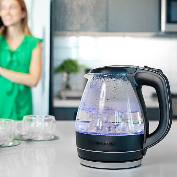 OVENTE Illuminated 6.5-Cup Green Electric Kettle with Filter, Fast