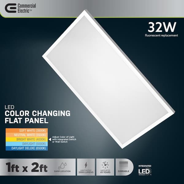 led color changing flat panel commercial electric