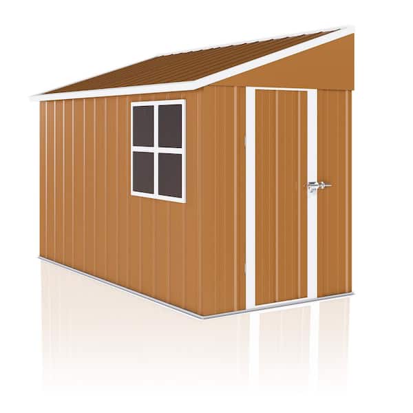 8 ft. x 4 ft. Heavy-Duty Metal Storage Shed with Windows, Lockable Door and Ventilation Tool Organization (32 sq. ft.)