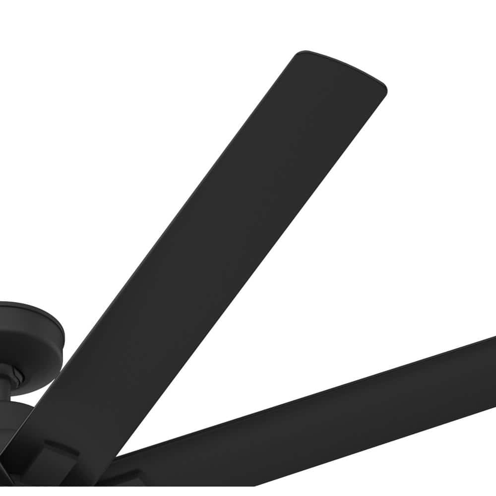Overton Matte Black 72" 10-Blade Ceiling Fan with LED Light