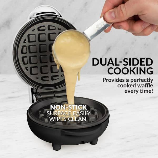 Nostalgia MyMini Personal Electric Waffle Maker, 5-Inch Cooking