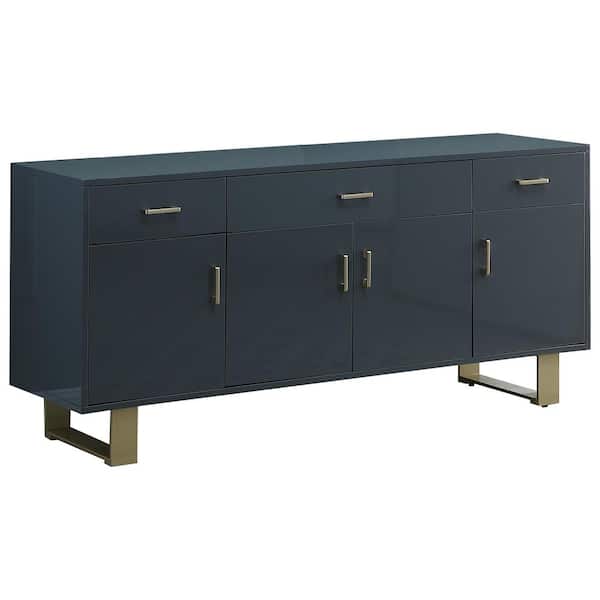 Best Master Furniture Tyrion 73 in. L Gray Sideboard
