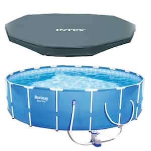 12 ft. x 30 in. D Steel Pro Round Above Ground Pool with Steel Metal Frame