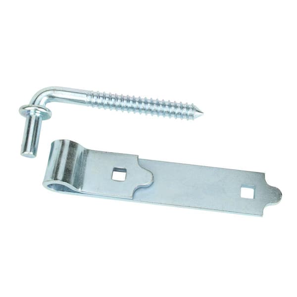 Everbilt 8 in. Zinc Plated Screw Hook and Strap Hinge