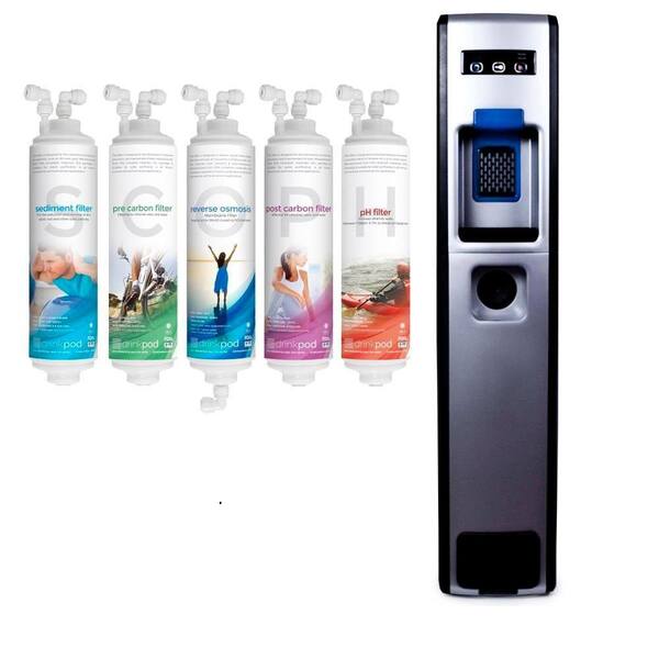 Drinkpod USA Bottleless Water Cooler - 9 Stage RO with Sediment, Pre Carbon, Reverse Osmosis, Post Carbon and Alkaline Filters