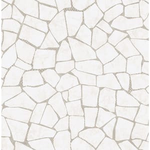 Skin Effect Off White and Beige Paper Non-Pasted Strippable Wallpaper Roll (Cover 56.05 sq. ft.)