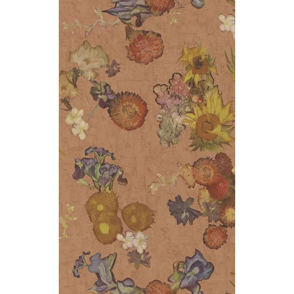 Walls Republic Terra Blossoming Floral Bouquet Printed Non-Woven Paper Paste the Wall Textured Wallpaper 57 sq. ft.