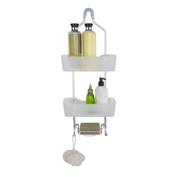 Deluxe Flex Shower Caddy with Adjustable Accessories White - Bath Bliss