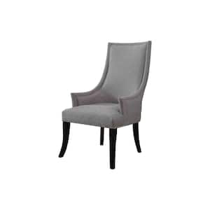 Eliza Taupe with Light Grey Fabric Living Room Accent Chair