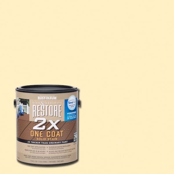 Rust-Oleum Restore 1 gal. 2X Parchment Solid Deck Stain with NeverWet