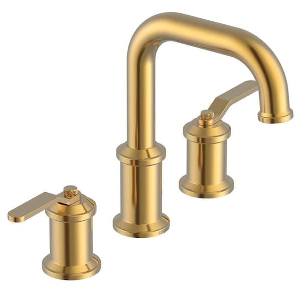 Kinzie 8 in. Widespread 2-Handle Bathroom Faucet with Metal Touch Down Drain in Brushed Bronze