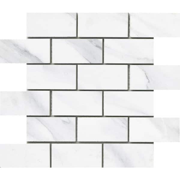 EMSER TILE Nobleza Astorga 12 in. x 12 in. Rectangular, Offset Matte Porcelain Mosaic Floor and Wall Tile (0.94 sq. ft./Case, 1 pc)