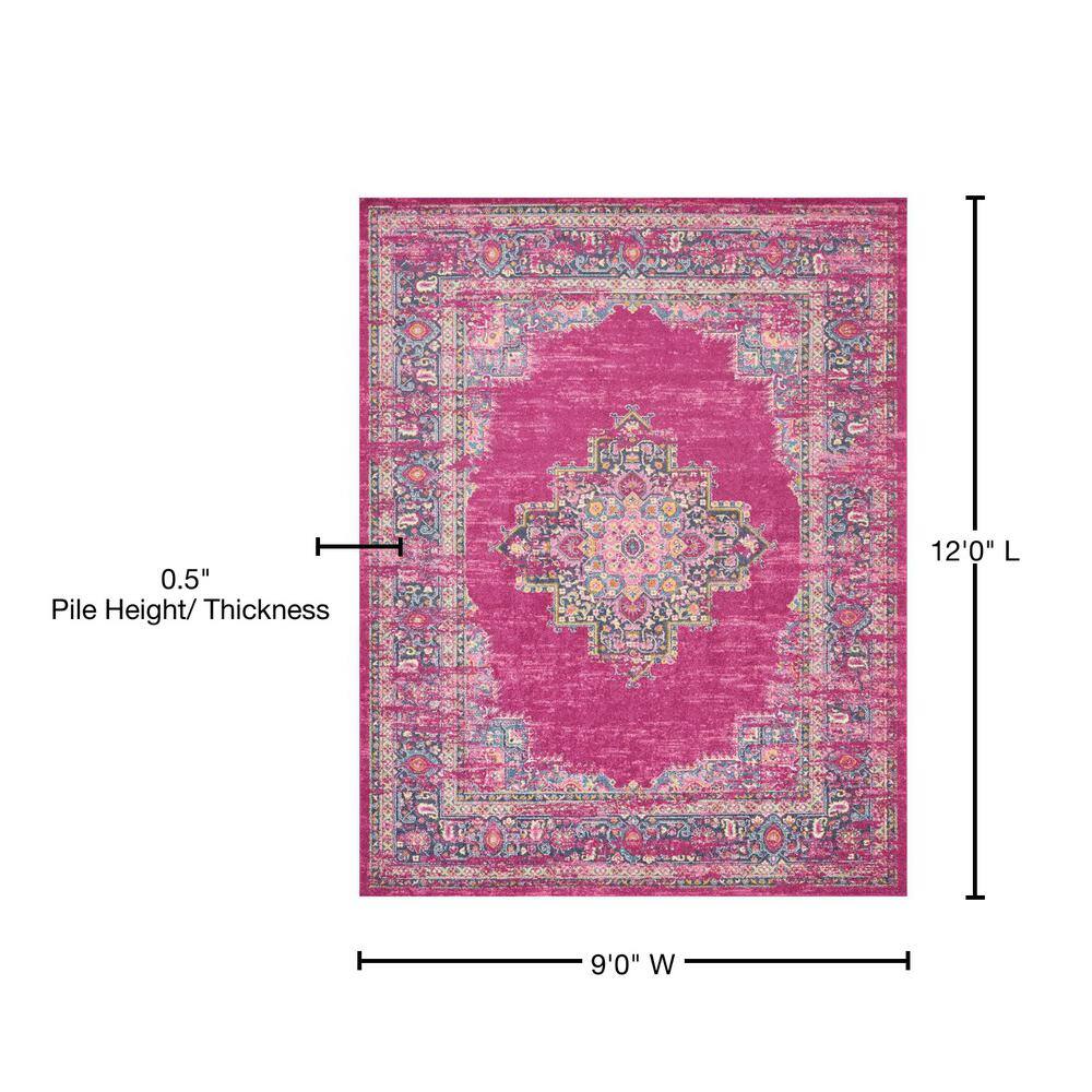 Handmade Blue Synthetic Rectangular 9' x 12' Area Rug