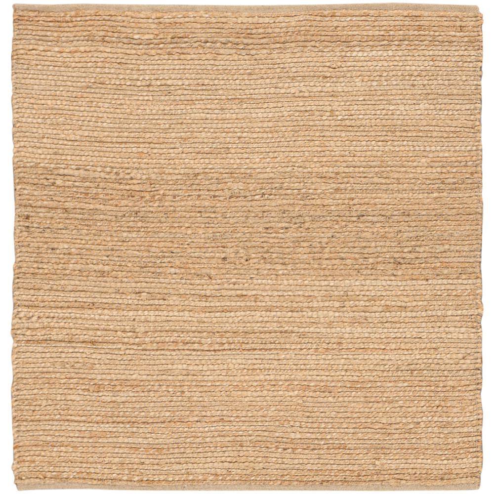 Natural Jute Square 5' x 5' Flatwoven Handmade Rug
