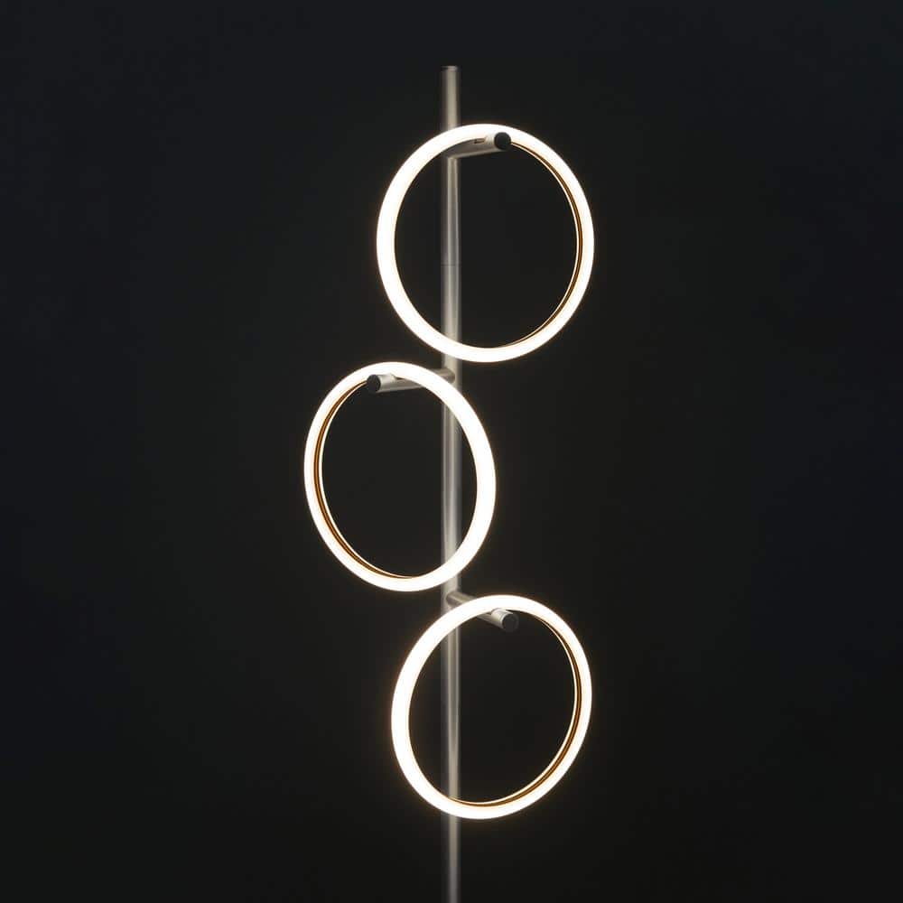 Saturn 66" Silver LED 3-Light Floor Lamp
