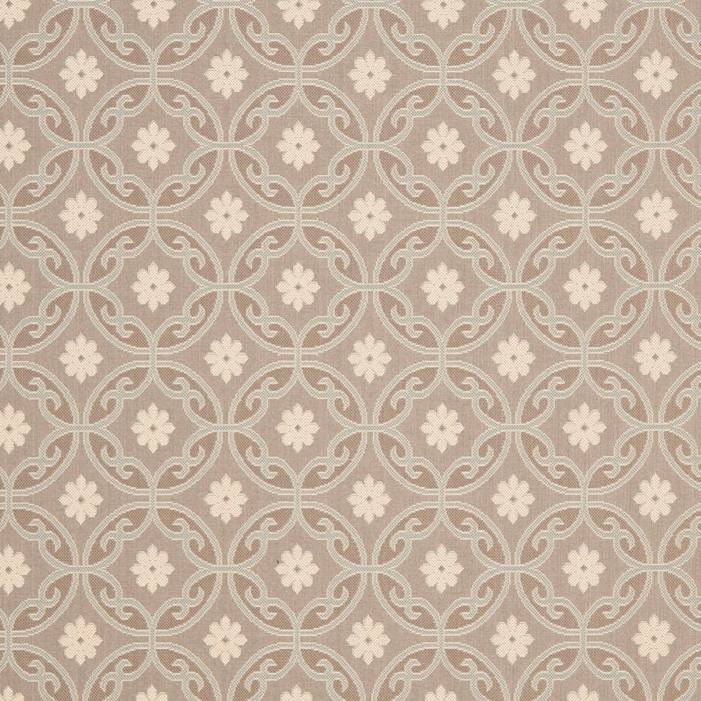 Floral Essence Brown Synthetic 8' x 11' Easy Care Rug