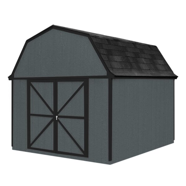 Handy Home Products Berkley 10 ft. x 10 ft. Wood Storage Building Kit with Floor