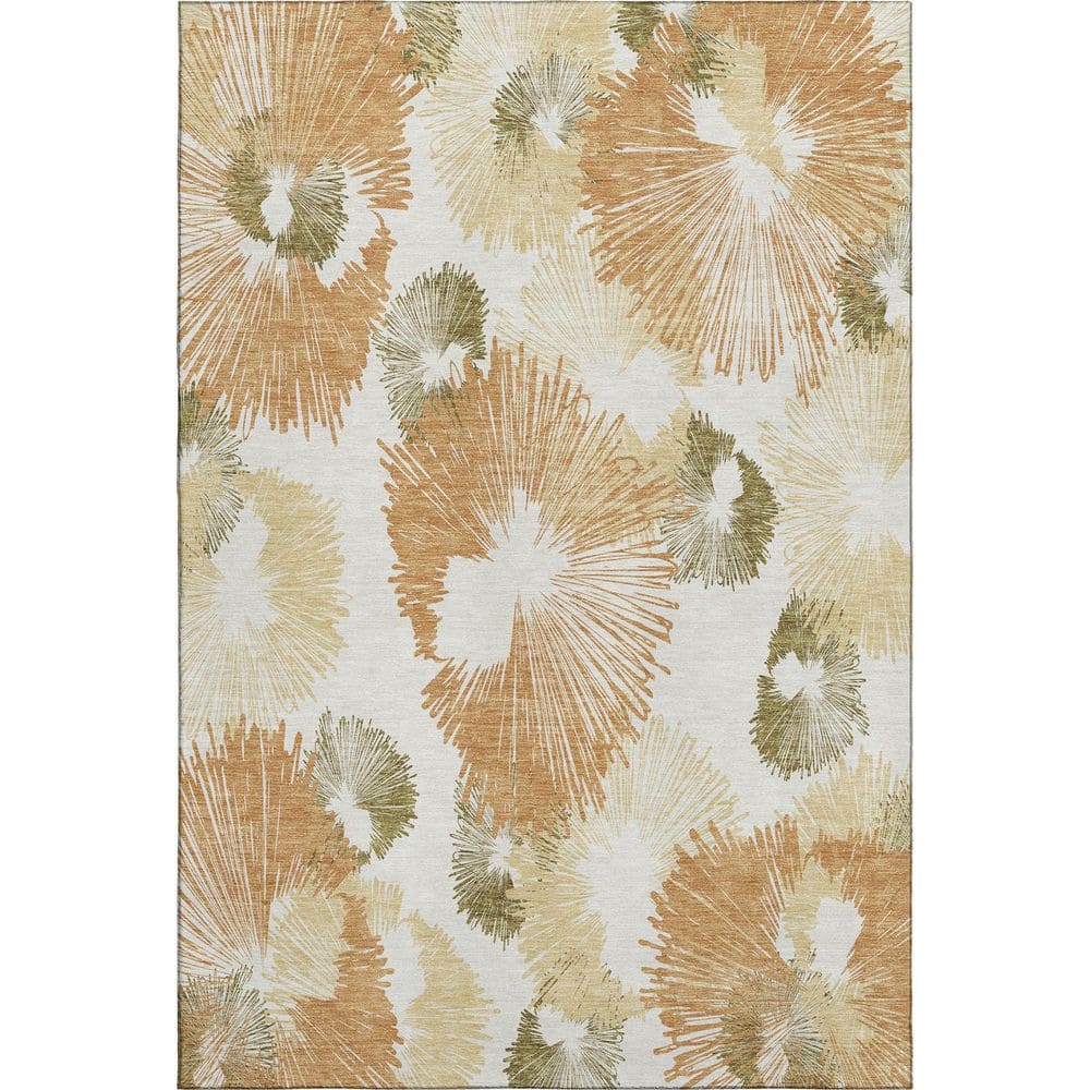 Mayfield Premium Machine Washable Abstract AMF2132 Coral 8 ft. x 10 ft. Area Rug price history on PriceWatchPro