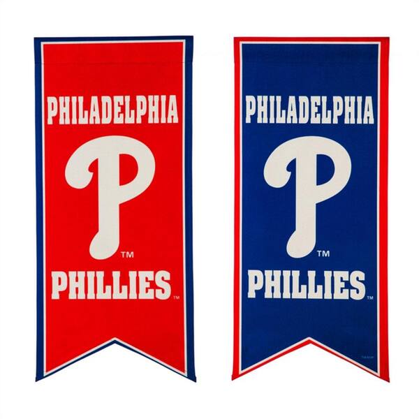 Evergreen 12.5 in. x 28 in. Philadelphia Phillies Garden Banner Flag